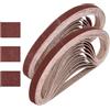 sourcing map Nastri abrasivi in ossido di alluminio, 13 mm x 457 mm, 24 pezzi, grana 80/120/150, per lavorazione del legno, lucidatura dei metalli, affilacoltelli