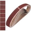 sourcing map Nastri abrasivi in ossido di alluminio, 50 mm x 1220 mm, 14 pezzi, grana 40/60/80/120/180/240/400, grana per la lavorazione del legno, lucidatura dei metalli, affilacoltelli