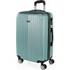 ITACA - Valigia Media da Viaggio Rigide. Trolley Medio con 4 Ruote. Materiale ABS Valigia Media Rigida in Offerta Resistente e Super Leggero - Valigia 20 kg Lucchetto TSA, Acquamarina
