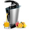 Cecotec Spremiagrumi Elettrico a Braccio EssentialVita Hyden 600 Steel. Potenza 600W, Filtro Acciaio Inox, 2 Coni Smontabili in Plastica, Sistema Antigoccia, Leva di Pressione per Estrazione