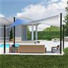 Coolaroo, Tenda parasole DualShade, pronta da appendere, blocco UV 95%, parasole bicolore iridescente con corde pre-attaccate, tessuto leggero traspirante, rettangolare, 3,7 x 2,4 m, rettangolare