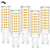 ZYGODLUK G9 Lampadine Led 10W, G9 Regolabile Luce Bianca Calda 2700K 10W Equivalente 100W Lampada Alogena, AC 220-240V, 100 LEDS Angolo a fascio 360 °, Nessun Sfarfallio Lampadina Led, 5 Pezzi