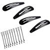PARENCE.- Set di nastri per capelli - Set di 4 fermagli per capelli + 10 forcine - Accessori per capelli per donne e ragazze - Fermagli antiscivolo - Fermagli per capelli discreti