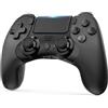 CHEREEKI Controller Wireless per P4, Controller di Gioco Compatibile con PS-4/Pro/Slim Gamepad con Turbo/Doppia Vibrazione/Sensore Giroscopio a 6 Assi/Touch Panel, 600mAh Batterie