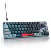 SOLIDEE tastiera da gioco meccanica al 65%,68 tasti con interruttori rossi lineari,Luce blu ghiaccio,tastiera meccanica cablata con retroilluminazione LED,compatta per PS5/PS4/Xbox(68 Dark)