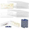 EFUTURETIME 30pcs Porta Badge Magnetico Plastica, 75 X 32 mm, Targhetta Trasparente Magnetici per Abiti, Portanome Magnetica con Potente Magnete Autoadesivo a 3 Punti