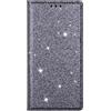 BEENTRYS Cover per Samsung Galaxy Note 9 Pelle Portafoglio,Brillantini Glitter Caso Porta Carta Slot Cavalletto Stand Chiusura Magnetica Flip Case Libro PU Pelle Antiurto Protettiva Custodia-Grigio