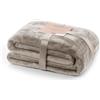 DecoKing Coperta Plaid Pile 70 x 150 cm per Letto Singolo Calda Accogliente e Spessa in Morbido Velluto Per Letto Divano Sedia Tutte le Stagioni Cappuccino Mic