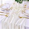 BrillShine Runner Crema 70x300cm Runner da Tavola Trasparente Chiffon Tovaglia per Matrimonio Compleanno Festa Decorazioni