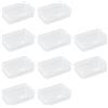 CWPFVQA Confezione Da 10 Scatole Portaoggetti Trasparenti, Scatola In Plastica Con Coperchio, Mini Scatola Rettangolare, Scatola Portaoggetti Portatile Per La Casa, Scatola Portaoggetti Multifunzionale