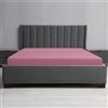 Gilania - Lenzuolo con angoli elasticizzati 100% Percalle di Puro Cotone di Alta Qualità - Matrimoniale 170x200 - Altezza 25 cm - Collezione Lecti (Rosa Intenso)