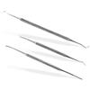 Otto Herder manicure OTTO - Set di strumenti per la cura dei piedi, 3 pezzi, 2 cric angolari da 17 cm e 12,8 cm, lima angolare da 15 cm, con estremità diritta/curva