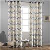 Melodieux Chevron Grommet Top Tende per finestra per soggiorno, 132 x 213 cm, giallo (1 pannello)