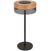 Briloner - Lampada da tavolo LED senza fili IP44 con touch, dimmerabile, batteria ricaricabile, lampada da scrivania senza fili, lampada da comodino ricaricabile, 16x35 cm, legno e nero