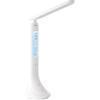 Eglo Lampada da tavolo a LED Coluccia, lampada da comodino con sveglia e termometro, touch dimmerabile in gradini, lampada da scrivania in plastica bianca, lampada da ufficio bianco neutro
