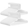 SONGMICS Grucce in Plastica 50 Pezzi, Appendiabiti Salvaspazio Leggere, per Pantaloni Cappotti Vestiti, Bianco CRP009W50