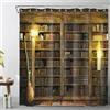 LB Tenda da doccia a forma di strega, mensola magica per libri, tende da doccia per bagno, cabine in legno magico, tenda da bagno per Halloween, 183 x 183 cm, tenda da doccia in tessuto impermeabile