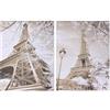 Home ESPRIT Quadro Bianco Nero Oro Parigi Loft 60 x 2,5 x 80 cm (2 pezzi)