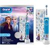 Oral-B Spazzolino Elettrico Ricaricabile Kids Con Personaggi Frozen Disney, 1 Testina, 1 Custodia Da Viaggio, 1 Spazzolino