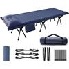 ONTYZZ Letto da Campeggio Adulti Pieghevole Letti da Campo Ultralight Tappetino per Dormire con Supporti in Alluminio Lettino da Tenda per Indoor Outdoor Brandina da Campeggio Capacità di Carico 160kg