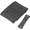 Mgoodoo 20pcs Grigio Morbido Caccia Slingshot Sacchetti In Pelle Mucca con Foro Centrale 70x17x20mm