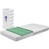 alpha mat Materasso in schiuma Simply, 80 x 200 cm, altezza 15 cm, materasso arrotolabile a 7 zone, grado di durezza H3 H2, medio, reversibile, Oeko-Tex, ipoallergenico, rivestimento lavabile