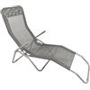 MA MAISON Lettino Prendisole Basculante Sdraio da Esterno 130x43x58h cm - Struttura a Dondolo, da Giardino, Reclinabile, Piscina, Spiaggia, Terrazzo - Struttura in Metallo Made in Italy (Grigio)