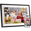 Aorpdd Cornice digitale da 10,1 pollici, Wi-Fi, 1280 x 800 HD, IPS touch screen, rotazione automatica, memoria 32 GB, condividi foto istantaneamente da ovunque, in bianco e nero