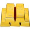 ZOSIGN Lingotto d'oro Replica, 5 Pezzi Finti Lingotti d'oro, Lingotti d'oro in Plastica Fermaporta, Fermacarte, Lingotto d'oro Replica per Film Prop novità Regalo Scherzo Scena del Tesoro (1000g)