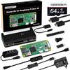 GeeekPi Raspberry Pi Zero W Starter Kit, with RPi Zero W Aluminum Case, 64GB SD Card, Power Adapter, 20Pin Header, Micro USB to OTG Adapter, HDMI Cable, HDMI Adapter, Switch Cable and 4 Port USB Hub