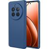 SEAHAI Cover per Realme 12 Pro 5G/Realme 12 Pro+ Plus 5G, Custodia Ultra Sottile in Silicone Liquido Gel Morbida con Design Dell'airbag Antiurto, Elegante Matte TPU Bumper Case Cover - Blu