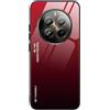 SEAHAI Cover per Realme 12 PRO 5G/Realme 12 PRO+ Plus 5G, Custodia Protettiva Ultra Sottile ed Elegante in Silicone TPU, Vetro a Colori Sfumato AntiGraffio Antiurto Case, Rosso Elegante