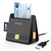 Recbot lettore smart card firma digitale, Lettore Smart Card Tessera Sanitaria, Lettore Smart Card CNS, Lettore di smart card 4 in 1 SD, Micro SD/TF, MMC e SIM compatibile con Windows 10 e Windows 11
