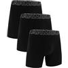 Under Armour Boxer da Uomo in Cotone ad Alte Prestazioni, Cucitura Interna 15,2 cm, Comfort per Tutto Il Giorno e Ultra Morbidi, Solido Nero - Nucleo, X-Small