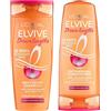 L'ORÉAL L'Oreal Elvive L'Oreal Paris Elvive Dream Lengths set shampoo e balsamo per capelli lunghi, trattamento nutriente e rinforzante per prevenire la rottura dei capelli, arricchito con olio di ricino
