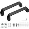 JiGiU 2 maniglie in lega di alluminio con dado a T M6, viti M6 x 25, dado, rondella, chiave, maniglia per profilo in alluminio serie 40 (distanza tra i fori: 180 mm)
