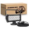 RIGIDON Faro da Ricerca Led, 18 cm 7 pollici 36W Barra Led con Calamitato | Flood Luci di Lavoro 12V 24V, Base Magnetica, Accendisigari Alluvione, Cavo 5 metri per Auto Fuoristrada Camion SUV 4x4 Barca