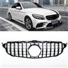 YIUBCZOQI W205 GT Griglia Anteriore per Classe C W205 S205 C250 C300 C350 C400 C43 Griglia Nero Lucido Non Adatta C63 2015 2016 2017 2018（Nessun foro della telecamera.）