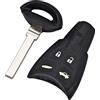 kuyuansu Guscio Chiave Auto per Saab 9-3 93 2003-2007 4 Pulsanti Lama Non Tagliata | Smart Card, Sostituzione Vuota, Fob Cover