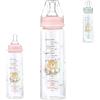 Kikkaboo Biberon vetro Savanna 240 ml tettarella in silicone taglia M anticolica, colorazione:rosa