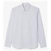 Lacoste Camicia Regular Fit Righe Bianco/Azzurro Uomo