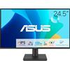 ASUS VA259HGA Eye Care, Monitor da 24,5, Full HD IPS (1920x1080), 1ms MPRT, 120Hz, Senza Cornice, Porte HDMI e VGA, Low Blue Light, Tecnologia Flicker Free, Adaptive-Sync, Montabile a Parete, Nero