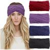 DRESHOW 4 Pezzi Fasce per Capelli Tessuto di Lana Turbante Fascia da Donna Invernale Accessori Cerchietti per Donna Ragazze