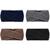DRESHOW 4 Pezzi Fasce per Capelli Tessuto di Lana Turbante Fascia da Donna Invernale Accessori Cerchietti per Donna Ragazze