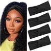 DRESHOW 4 Pezzi Fasce per Capelli Donna Elastica Turbante Fascia Capelli Cerchietti Annodato Fasce Accessori Capelli