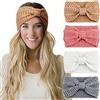 DRESHOW 4 Pezzi Fasce per Capelli Tessuto di Lana Turbante Fascia da Donna Invernale Accessori Cerchietti per Donna Ragazze