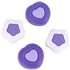 GeekShare Simpatici Cappucci Joycon Thumb Grip in Silicone Cappucci Kawaii Thumbstick Cover Joystick Compatibile con Nintendo Switch/OLED/Switch Lite, 2Pairs/4PCS - Versione Cream Heart Dark