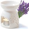 Cisolen Lampada di Fragranza Bruciatore di Oli Essenziali Brucia Essenze in Ceramica Censer Diffusore di Aromi Portacandele Supporto per Candela, Aroma Lampada per il sonno Aiuto Relax Meditazione