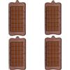 linvshi shop Stampi per Cioccolato in Silicone,4 pezzi Stampi da Forno Stampo, 3D Antiaderenti Riutilizzabili Stampi da Forno Fai da te Stampi per Caramelle e Barrette Energetiche