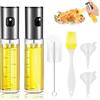 SupRovare 2 Pezzi Nebulizzatore Olio, Spruzzino Olio per Friggitrice Aria, Nebulizzatore Olio D'oliva, 100ML Spruzzatore Olio Multifunzione per Olio per Cucina, Barbecue, Grigliate, Insalate